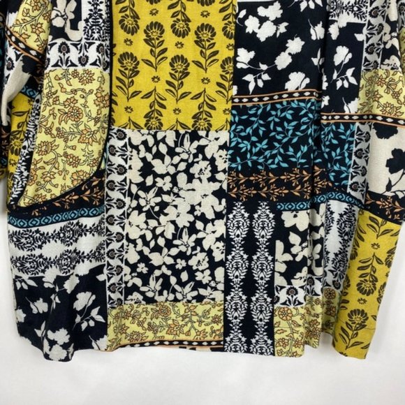 J.Jill Medium Blouse Floral Multicolor Long Sleeve - Picture 2 of 8